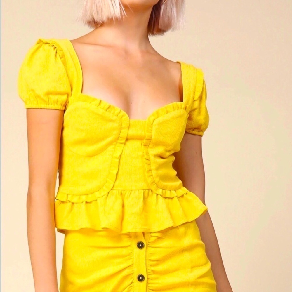 LINE & DOT Yellow Elena Top
